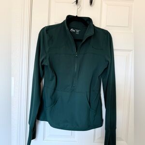 Zyia Green Quarter-Zip Pullover